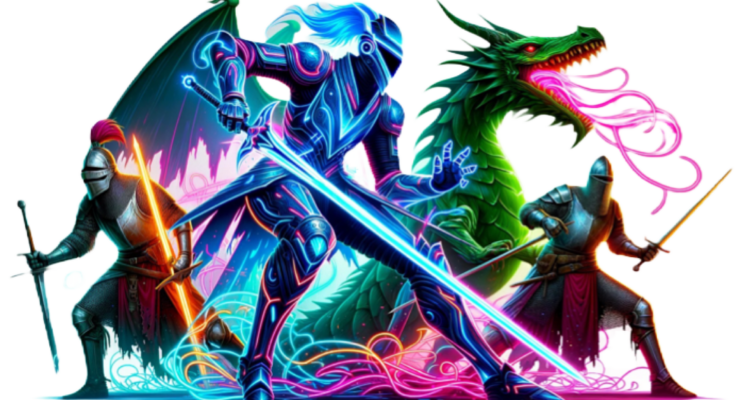 Exploring “Retrofuture Odyssey”: A Synthwave Saga with Sir Elden and Dragons in 4K