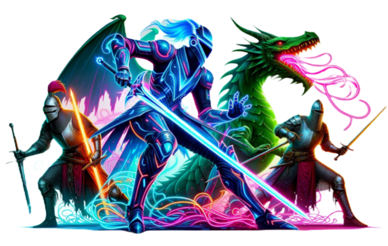 Exploring “Retrofuture Odyssey”: A Synthwave Saga with Sir Elden and Dragons in 4K