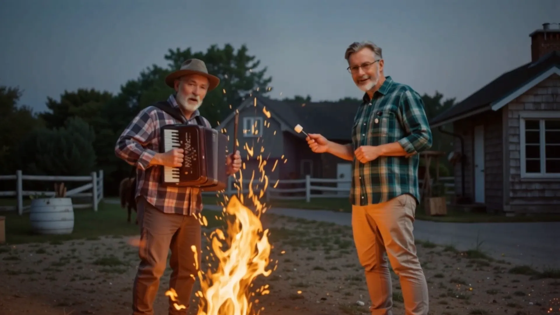 Colorful animation depicting the henhouse antics